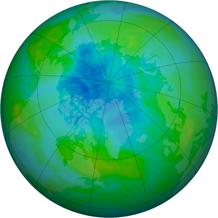 Arctic ozone map for 03 September 2000